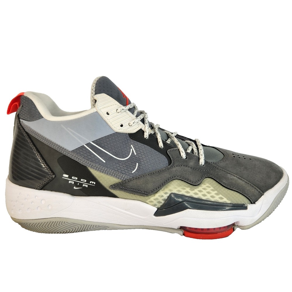 Nike Air Jordan Zoom 92 Mens 13 Dark Smoke Grey Gym Red Basketball CK9183-005